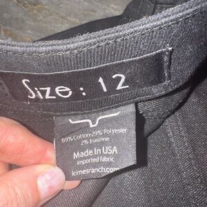Kimes Ranch Black jeans/pants with Red Logo Patch